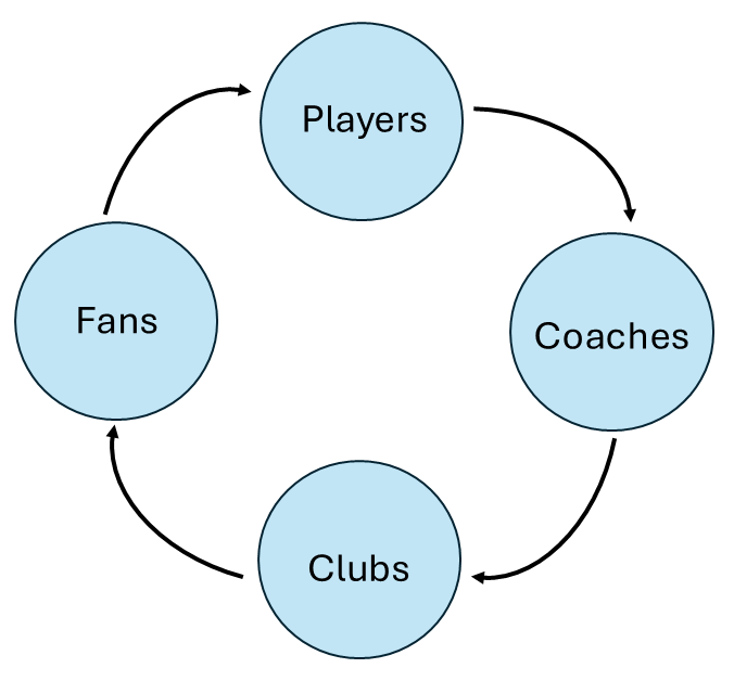 Fig 1: Football lifecycle diagram